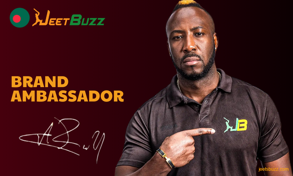 Andre Russell, the Jeetbuzz Bangladesh ambassador, is known for his strong betting game, tactical play, and numerous awards in cricket around the world