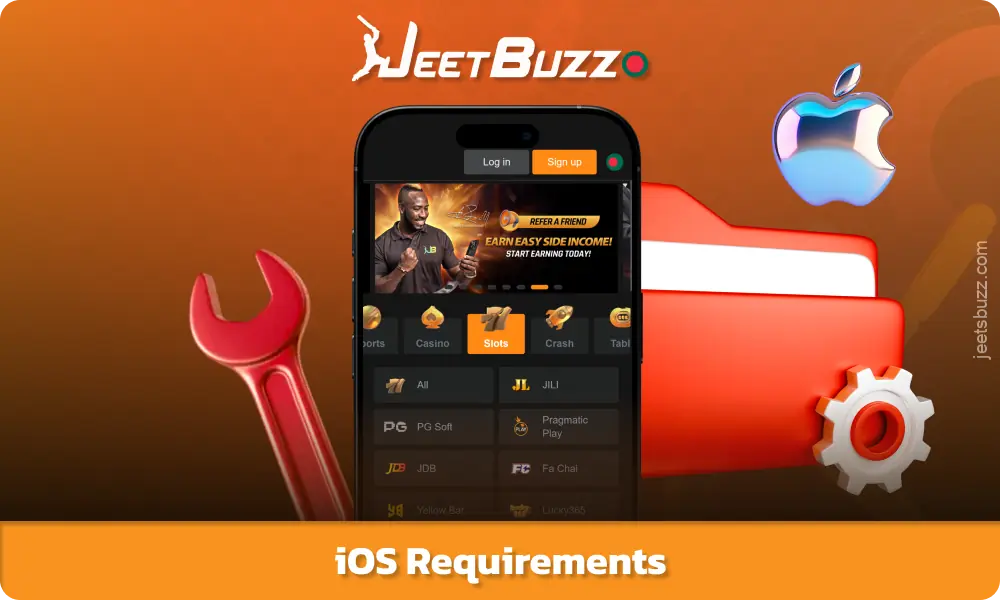 iOS-এ Jeetbuzz ব্যবহার করতে, আপনার ডিভাইসটিকে অবশ্যই মৌলিক সিস্টেমের প্রয়োজনীয়তা পূরণ করতে হবে