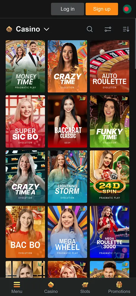 Jeetbuzz অ্যাপের স্ক্রিনশট ক্যাসিনো