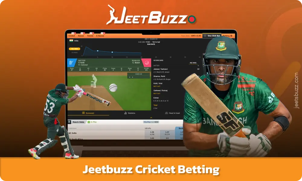 Jeetbuzz offers a wide range of cricket bets, including major international tournaments and popular T20 leagues