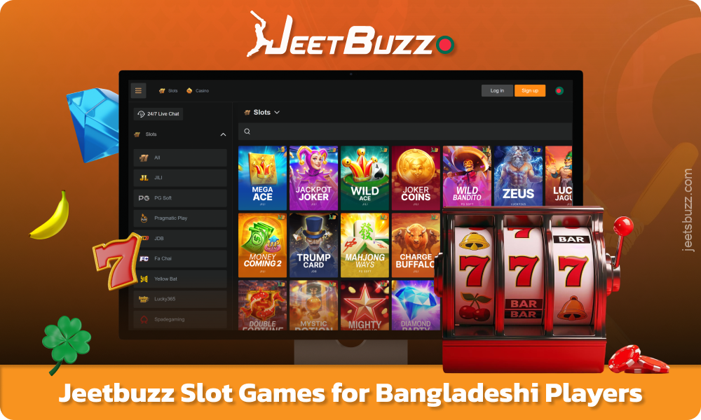 Jeetbuzz offers players from Bangladesh over 3,000 slots from licensed providers with various bonuses and game styles
