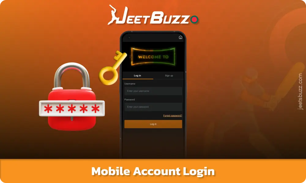 You can log in to the Jeetbuzz mobile app automatically, using biometrics or via email/phone number and password