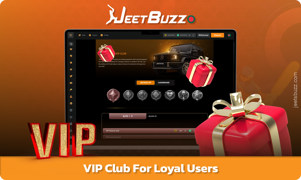 The Jeetbuzz VIP Club provides regular players with a personal manager, exclusive rewards, the opportunity to exchange points for money, accelerated withdrawals, and participation in a monthly ranking with a jackpot