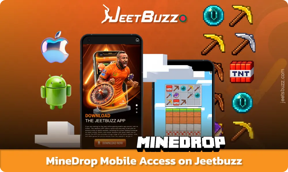 Bangladeshi players can enjoy Jeetbuzz MineDrop on the go via the mobile app for Android and iOS