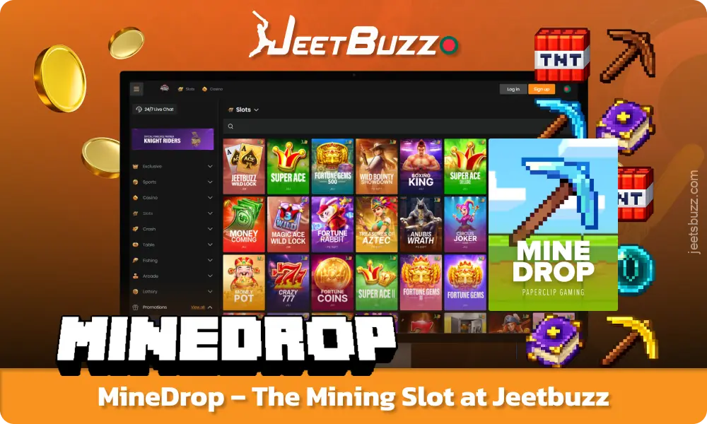 Online game MineDrop is one of the popular mining slots on Jeetbuzz Bangladesh